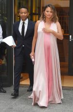 CHRISSY TEIGEN Out in New York 04/24/2018