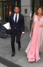CHRISSY TEIGEN Out in New York 04/24/2018