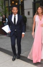 CHRISSY TEIGEN Out in New York 04/24/2018