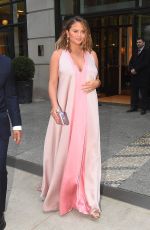 CHRISSY TEIGEN Out in New York 04/24/2018