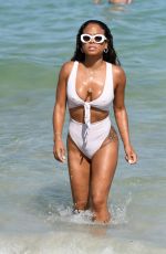CHRISTINA MILIAN in Swimsuit at a Beach in Miami 04/29/2018
