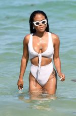 CHRISTINA MILIAN in Swimsuit at a Beach in Miami 04/29/2018