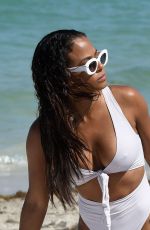 CHRISTINA MILIAN in Swimsuit at a Beach in Miami 04/29/2018