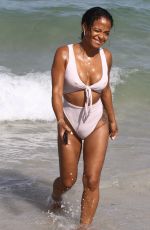 CHRISTINA MILIAN in Swimsuit at a Beach in Miami 04/29/2018
