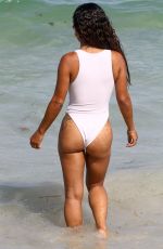 CHRISTINA MILIAN in Swimsuit at a Beach in Miami 04/29/2018
