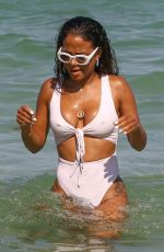CHRISTINA MILIAN in Swimsuit at a Beach in Miami 04/29/2018