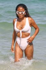 CHRISTINA MILIAN in Swimsuit at a Beach in Miami 04/29/2018