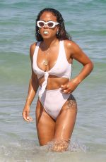 CHRISTINA MILIAN in Swimsuit at a Beach in Miami 04/29/2018