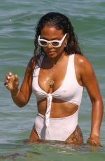 CHRISTINA MILIAN in Swimsuit at a Beach in Miami 04/29/2018