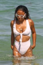 CHRISTINA MILIAN in Swimsuit at a Beach in Miami 04/29/2018