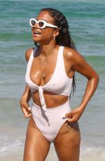 CHRISTINA MILIAN in Swimsuit at a Beach in Miami 04/29/2018
