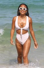 CHRISTINA MILIAN in Swimsuit at a Beach in Miami 04/29/2018