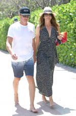 CINDY CRAWFORD Out at a Beach in Miami 03/31/2018