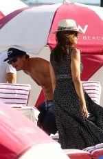 CINDY CRAWFORD Out at a Beach in Miami 03/31/2018