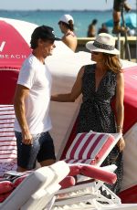 CINDY CRAWFORD Out at a Beach in Miami 03/31/2018