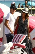 CINDY CRAWFORD Out at a Beach in Miami 03/31/2018