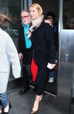 CLAIRE DANES Leaves Howard Stern Show in New York 04/18/2018