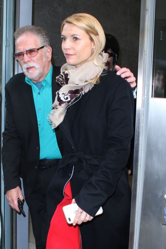 CLAIRE DANES Leaves Howard Stern Show in New York 04/18/2018