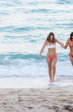 CLAUDIA ROMANI and ANA G in Bikini at a Beach in Miami 04/22/2018