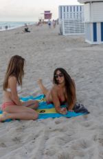 CLAUDIA ROMANI and ANA G in Bikini at a Beach in Miami 04/22/2018