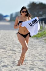 CLAUDIA ROMANI in Bikini Bottom on the Beach in Miami 04/13/2018