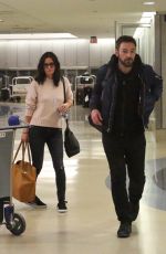 COURTENEY COX and Johnny McDaid at LAX Airport in Los Angeles 04/20/2018