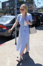 DAKOTA FANNING at Farmers Market in Studio City 04/22/2018
