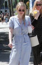 DAKOTA FANNING at Farmers Market in Studio City 04/22/2018