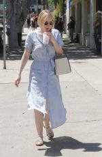 DAKOTA FANNING at Farmers Market in Studio City 04/22/2018