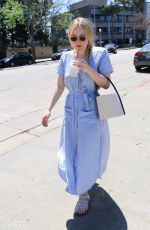 DAKOTA FANNING at Farmers Market in Studio City 04/22/2018