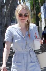 DAKOTA FANNING at Farmers Market in Studio City 04/22/2018