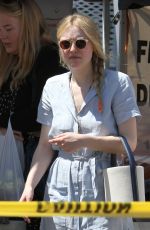 DAKOTA FANNING at Farmers Market in Studio City 04/22/2018