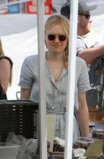 DAKOTA FANNING at Farmers Market in Studio City 04/22/2018