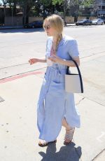 DAKOTA FANNING at Farmers Market in Studio City 04/22/2018