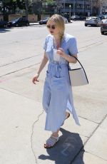 DAKOTA FANNING at Farmers Market in Studio City 04/22/2018