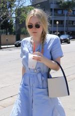 DAKOTA FANNING at Farmers Market in Studio City 04/22/2018