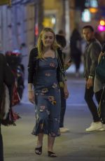 DAKOTA FANNING Night Out in Rome 04/19/2018