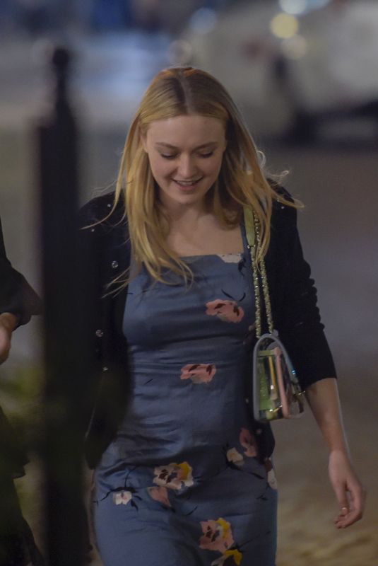 DAKOTA FANNING Night Out in Rome 04/19/2018