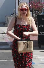 DAKOTA FANNING Out and About in Beverly Hills 04/23/2018