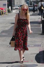 DAKOTA FANNING Out and About in Beverly Hills 04/23/2018