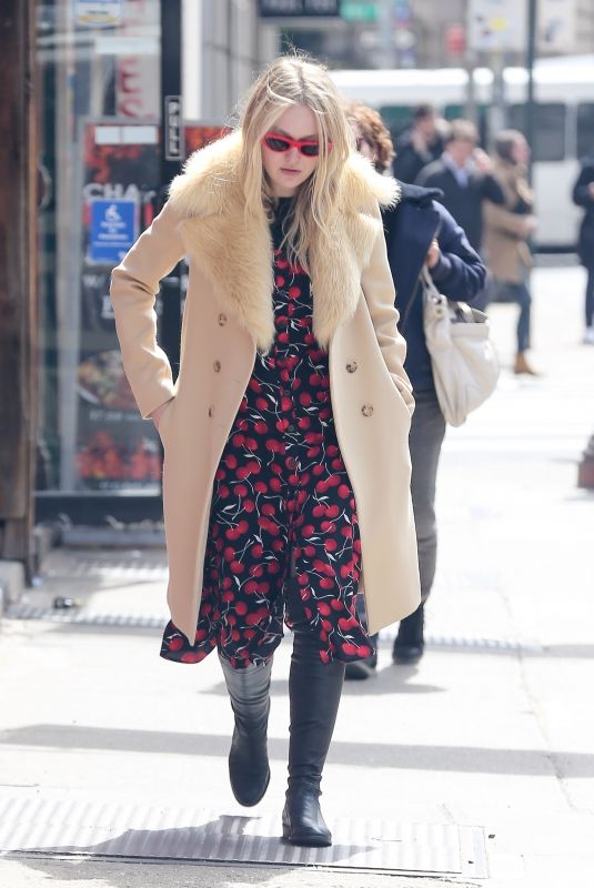 DAKOTA FANNING Out and About in New York 04/09/2018