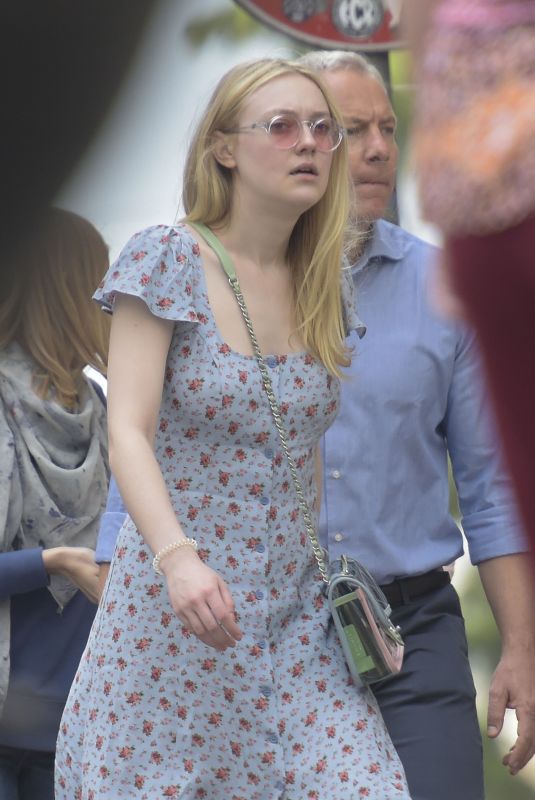 DAKOTA FANNING Out and About in Rome 04/16/2018
