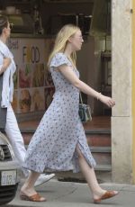 DAKOTA FANNING Out and About in Rome 04/16/2018
