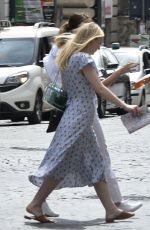 DAKOTA FANNING Out and About in Rome 04/16/2018