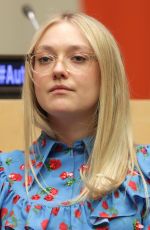 DAKOTA FANNING Speaks at United Nations World Autism Day Meetings in New York 04/05/2018