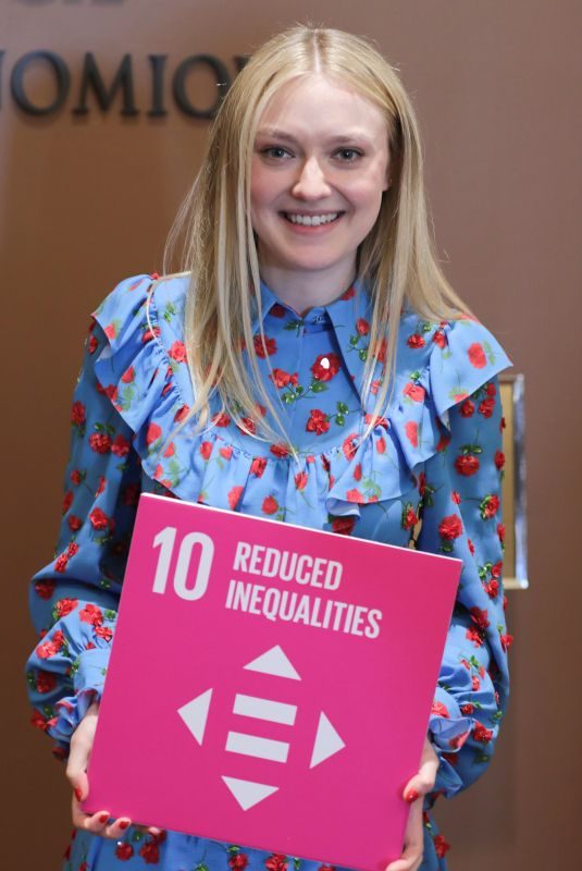 DAKOTA FANNING Speaks at United Nations World Autism Day Meetings in New York 04/05/2018