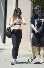 DAKOTA JOHNSON Leaves Yoga Class in Los Angeles 04/23/2018