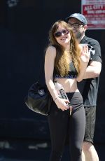 DAKOTA JOHNSON Leaves Yoga Class in Los Angeles 04/23/2018