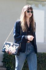 DAKOTA JOHNSON Out Shopping in Los Angeles 04/04/2018
