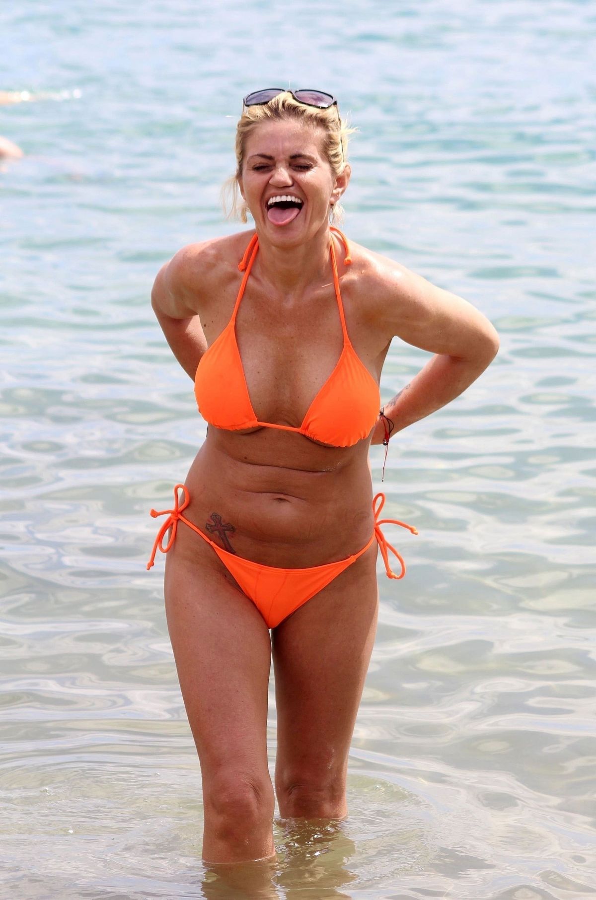 DANIELLA WESTBROOK in Bikini on the Beach in Marbella 04/24/